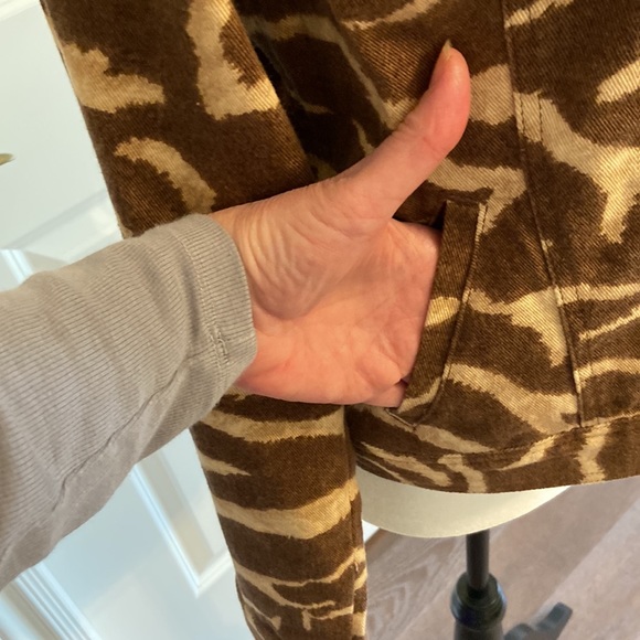 NWOT Ralph Lauren Jean Jacket Brown and Tan. Size Medium. - Picture 3 of 9